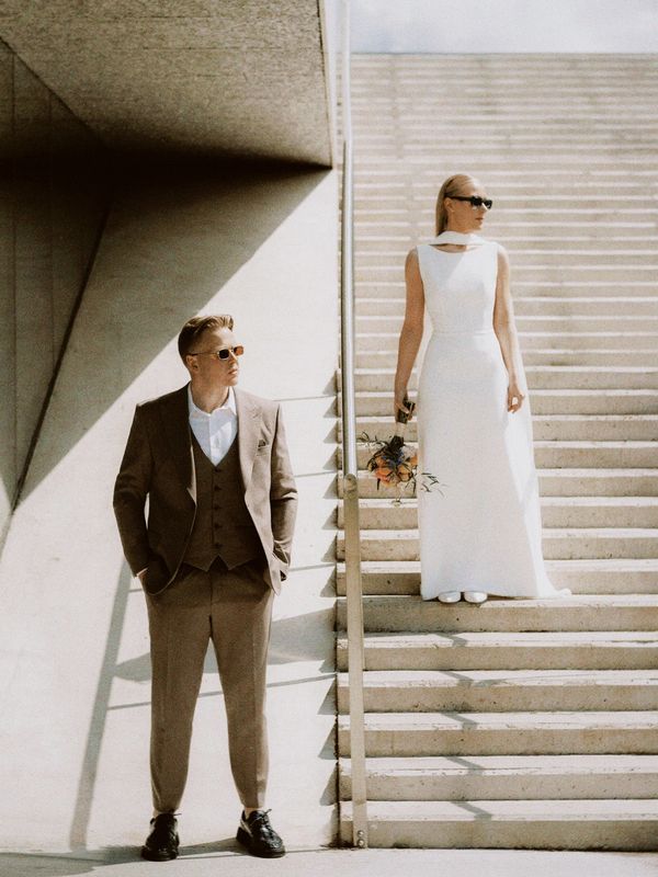 Wedding couple architecture